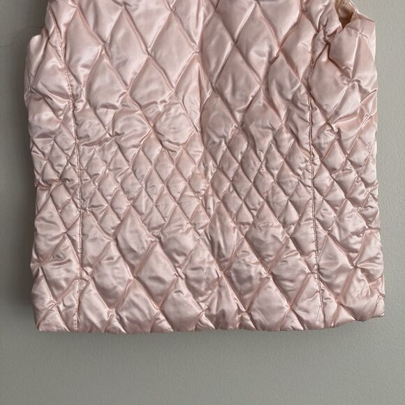 Lands End Pink Goose Down Insulated Puffer Vest Womens Size Small PETITE Ski - Picture 8 of 10